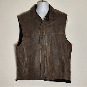 Mckenzie Tribe Reversible Leather Vest size Large